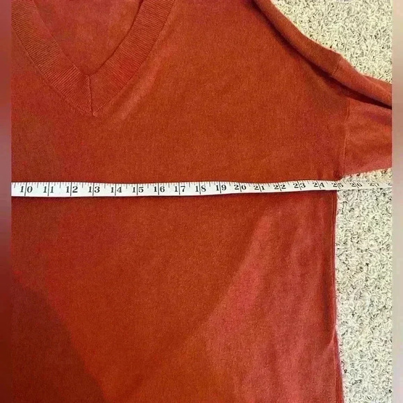 Marty M Rust V-neck Tunic Sweater XXL - Picture 9 of 10